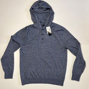NWT BANANA REPUBLIC SWEATER  BUTTON UP HOODIE LARGE MENS
